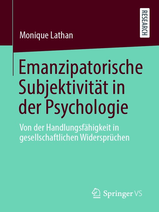 Title details for Emanzipatorische Subjektivität in der Psychologie by Monique Lathan - Available